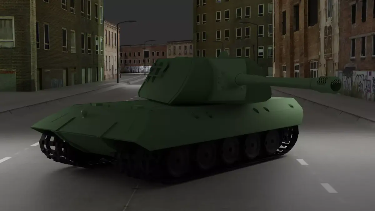 E-100 Super Heavy Tank Free low-poly 3D model