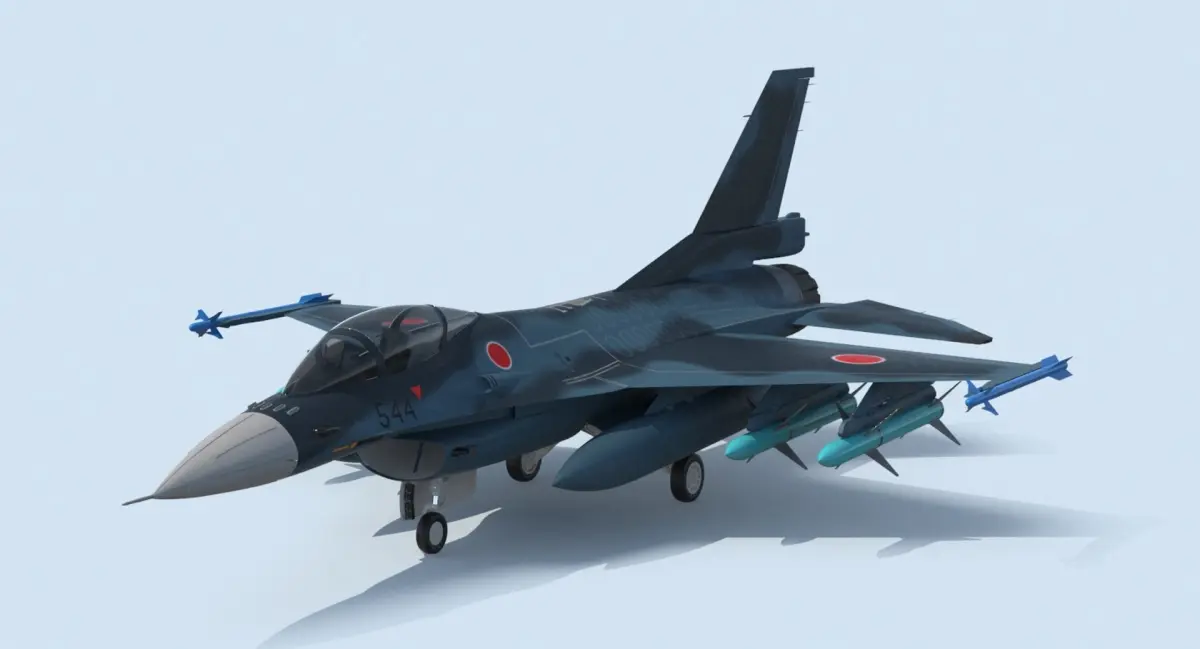 Mitsubishi F-2 3D model get