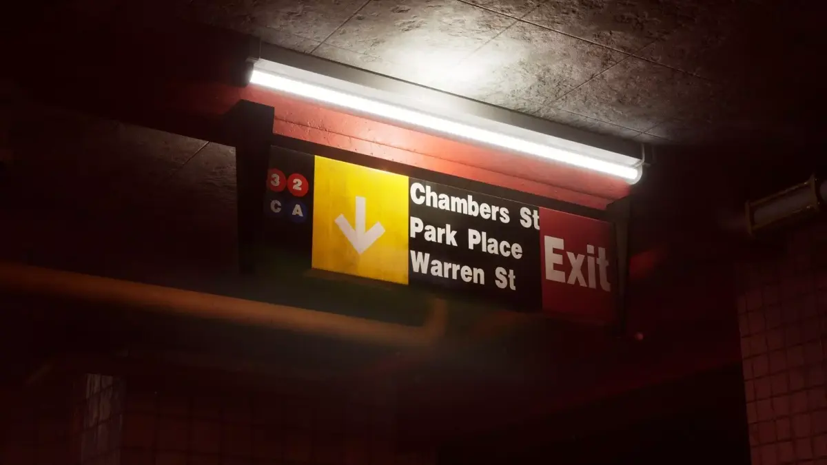 Metro Sign Low-poly 3D model