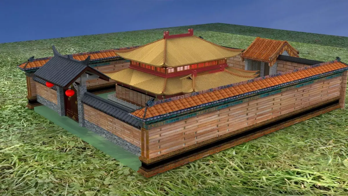 Chinese ancient house 3D model 8