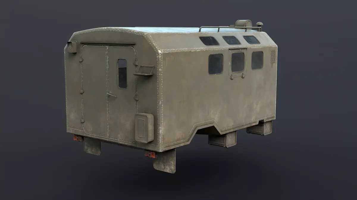 GAZ-66 KUNG Body Game Ready Low-poly 3D model