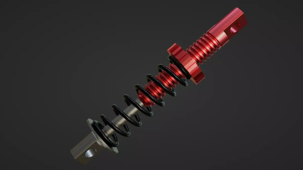 Suspension or shocker  high poly model  3D model