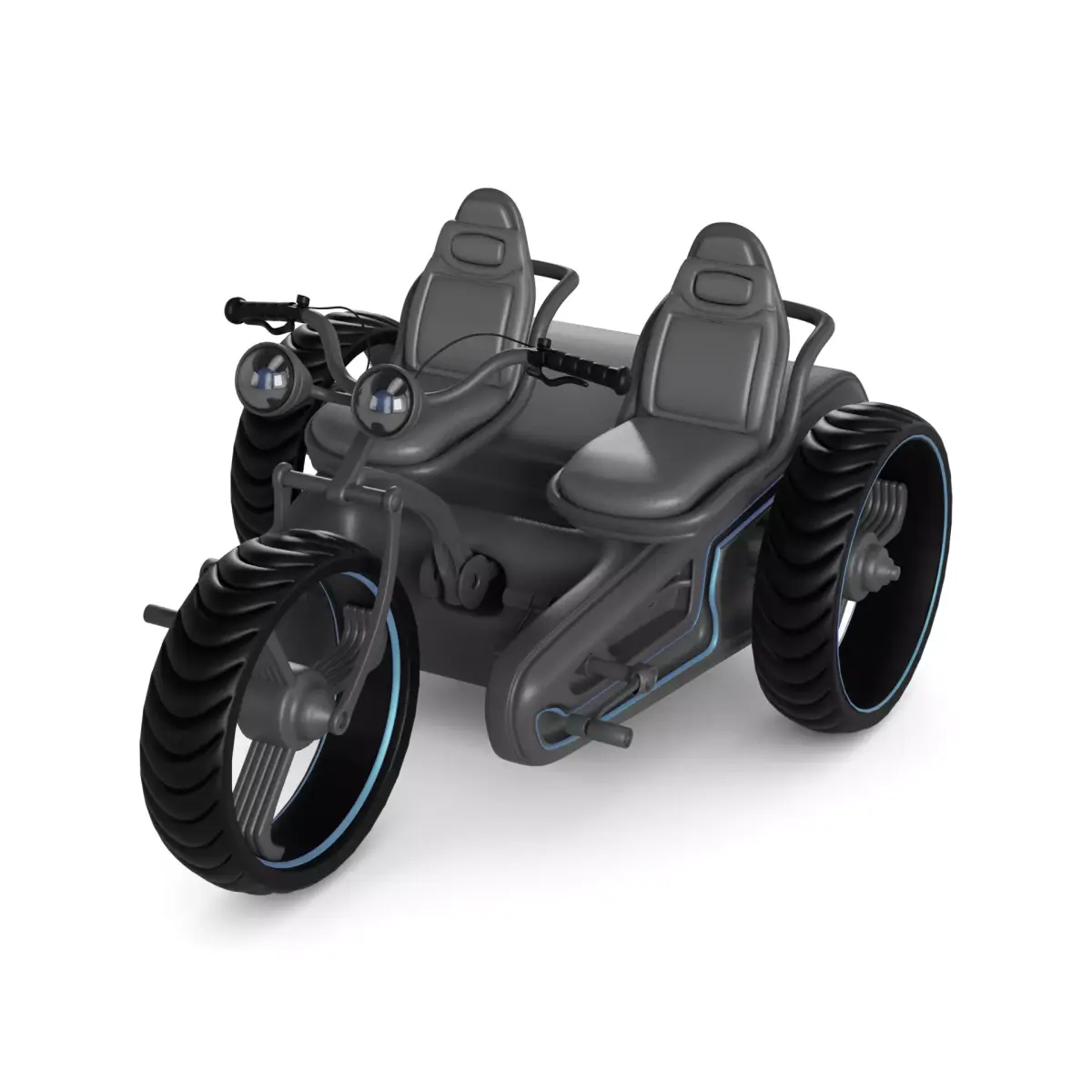 2person Classic Tricycle 3D model get