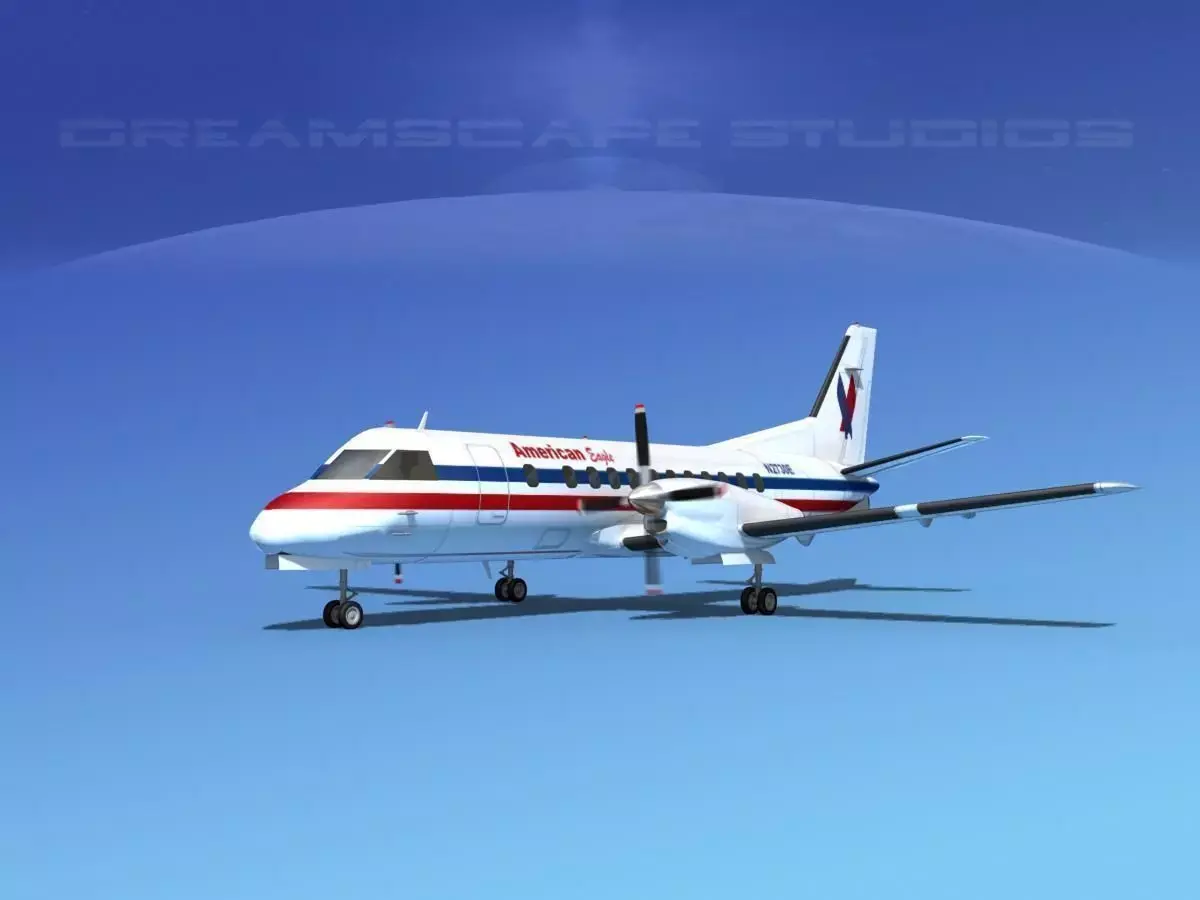 SAAB SF340 American Eagle 3D model