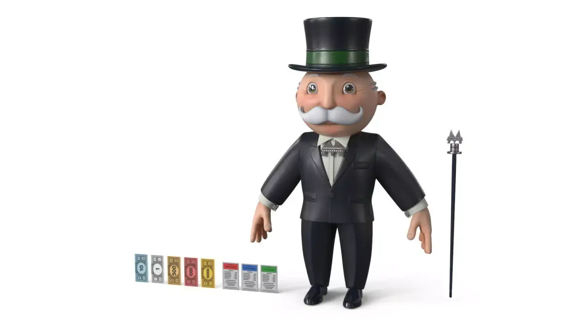 Mr Monopoly A-pose for 3D Print 3D print model