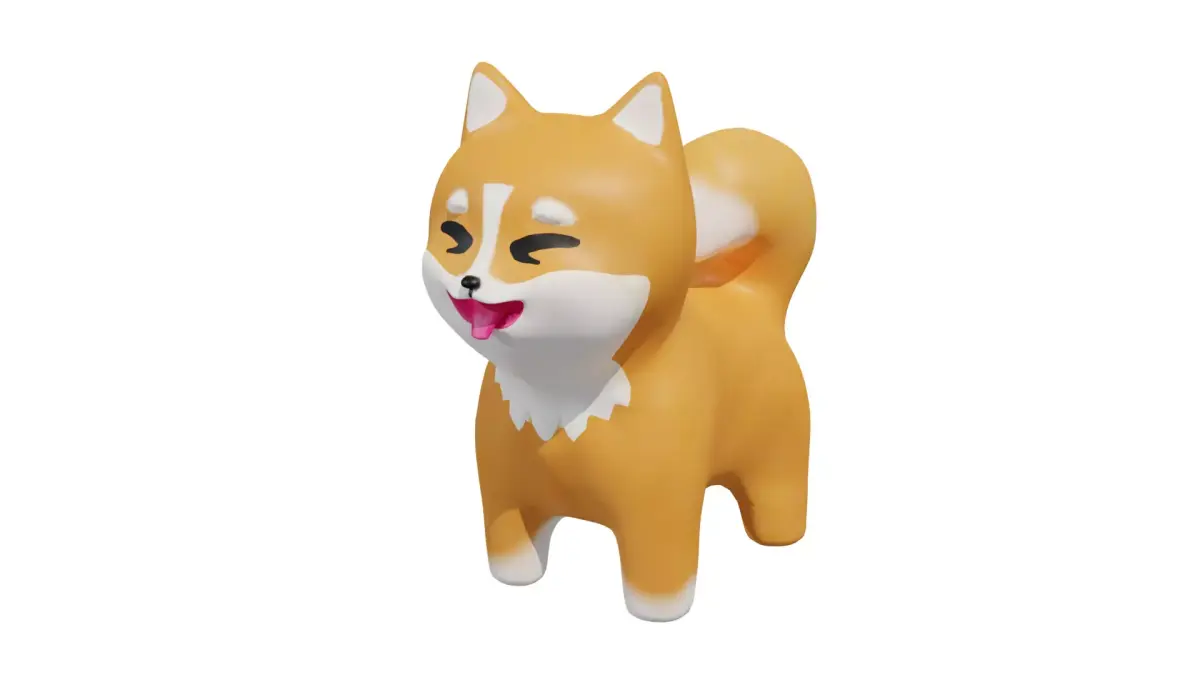 Free Cute Toon Shiba Inu Free low-poly 3D model