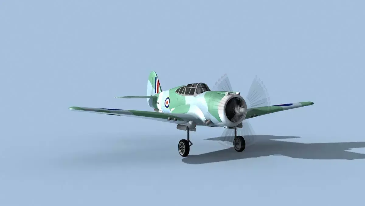 Curtiss H-75C Mohawk V24 RAF 3D model