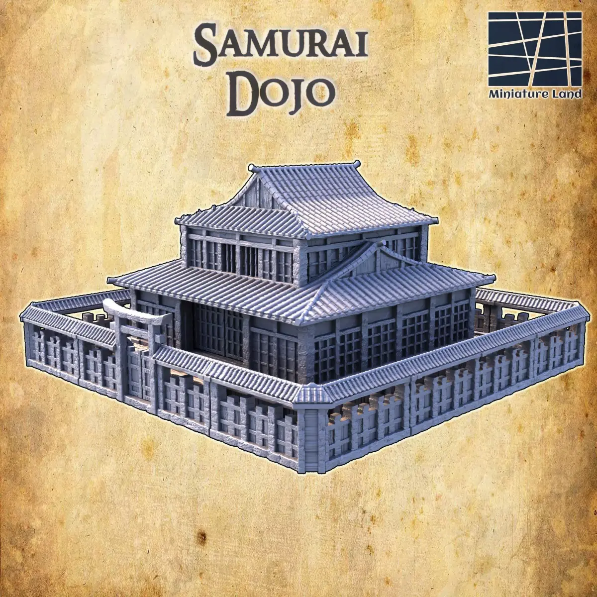 Samurai Dojo Tabletop Terrain 28 mm 3D print model purchase