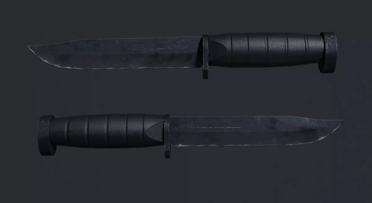Knife low poly Low-poly 3D model