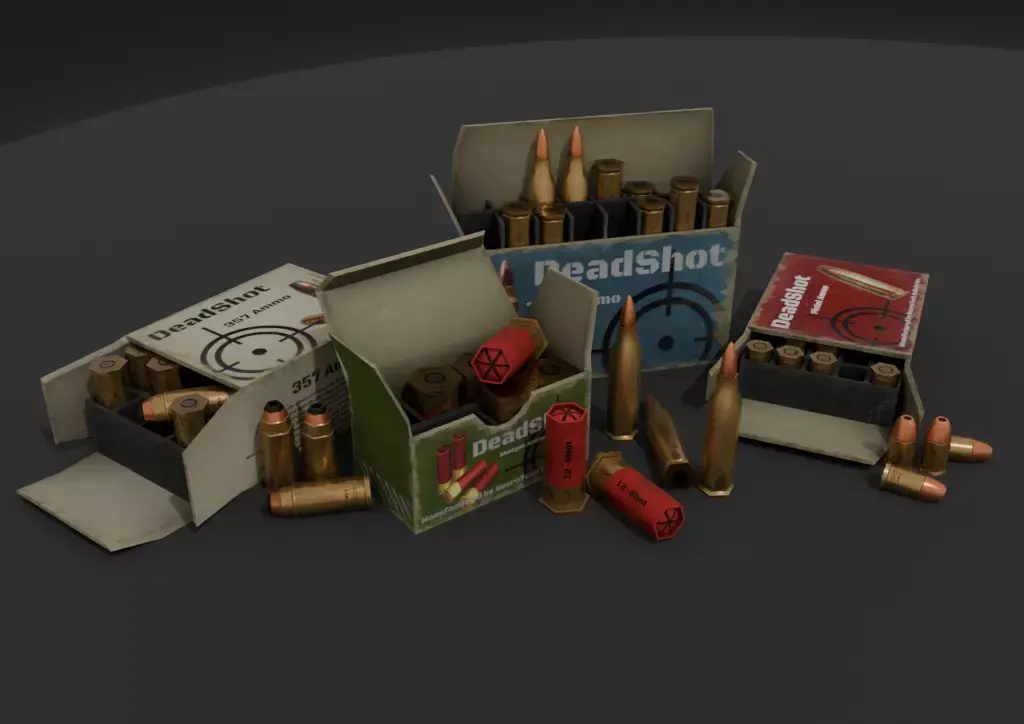 Ammo Box Pack Game Ready Low-poly 3D model