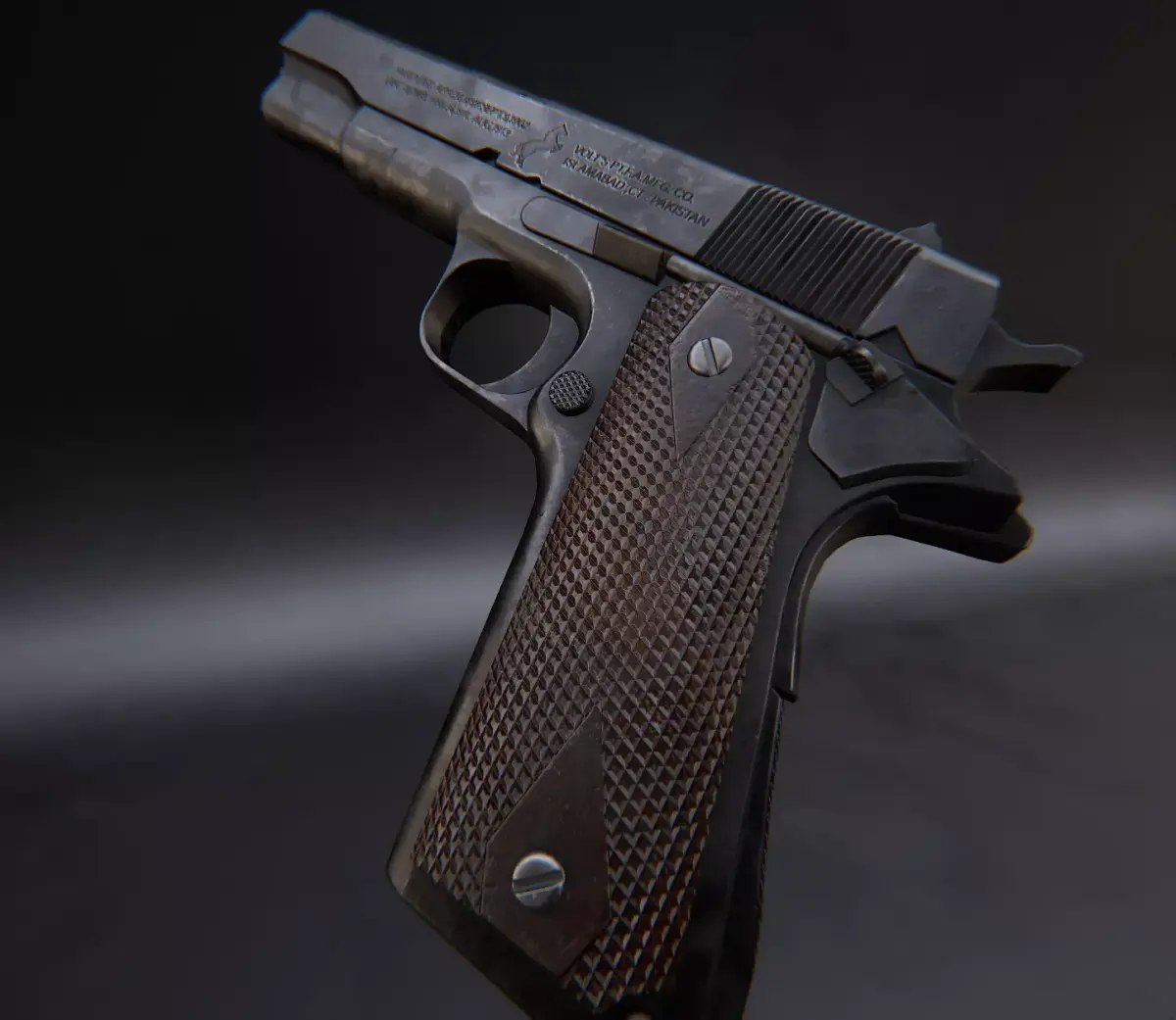 AAA M1911 Game Ready PBR Low-poly 3D model