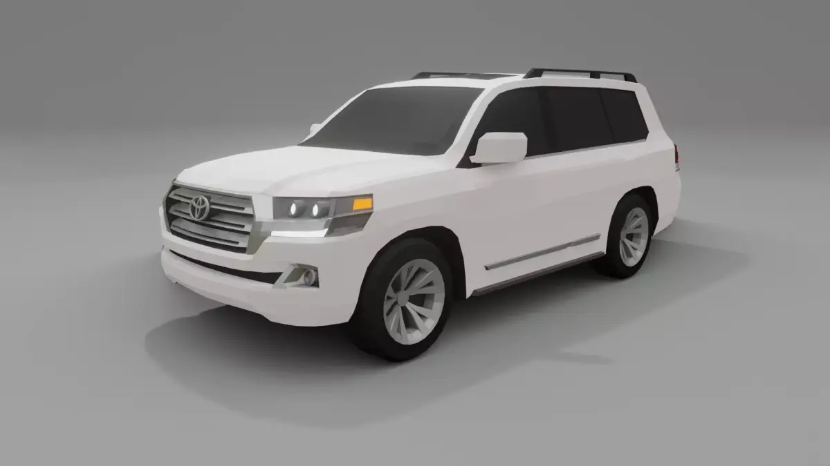 Toyota Land Cruiser low poly 3D model Low-poly 3D model
