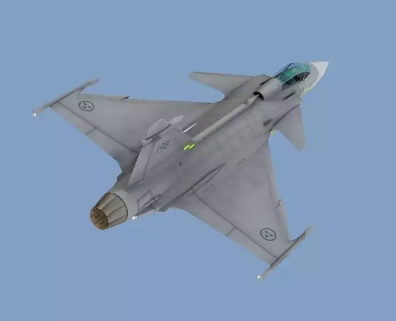 JAS 39C Gripen Low-poly 3D model