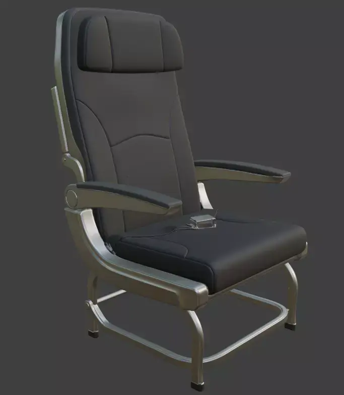 airplane seat chair 3D model
