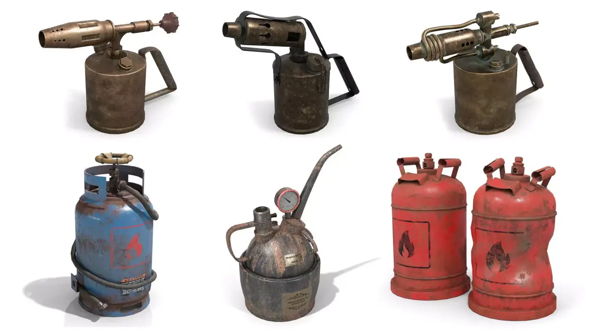 Flammable Equipment Set 3D Model Pack