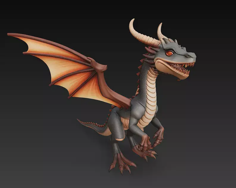 Dragon Realistic 3D Model Basic - Low Poly Realistic Low-poly 3D model purchase