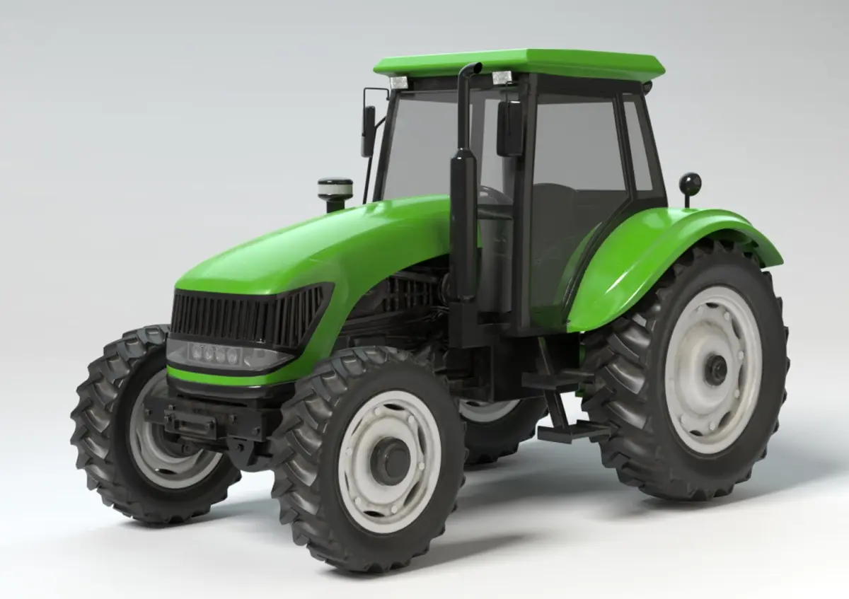 Generic Farmers Tractor HQ agricultural machine 3D model