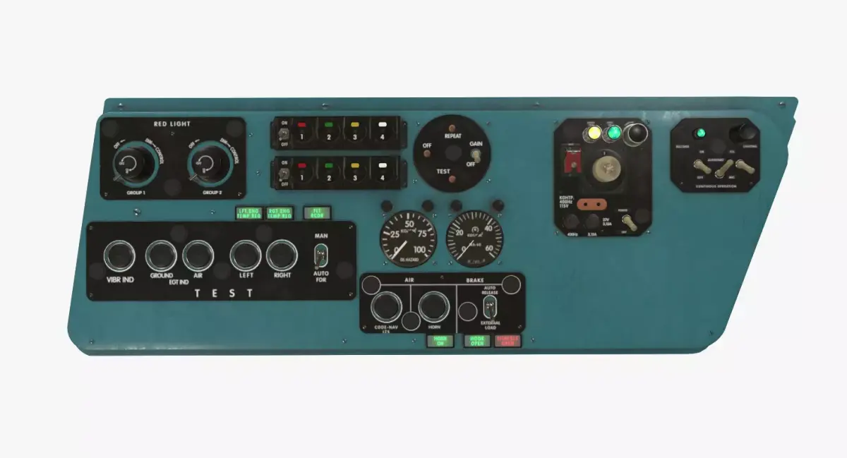 Mi-8MT Mi-17MT Left Side Console English Low-poly 3D model