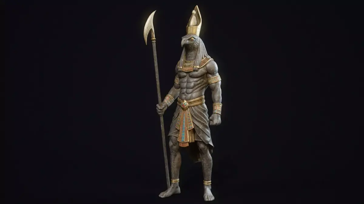 Egyptian Statue Horus Low-poly 3D model