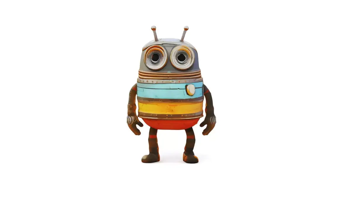 Mini Robot 3D Model Low-poly 3D model