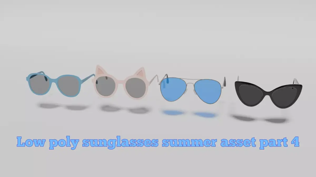 Low poly sunglasses summer asset part 4 Low-poly 3D model