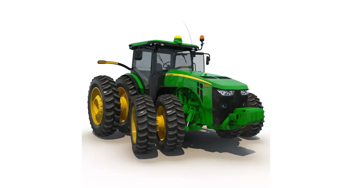 Tractor John Deere 8RT Rigged 3D model