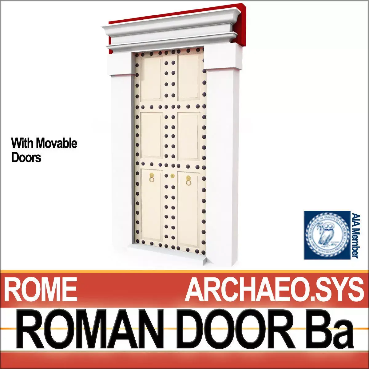 Roman Door Ba 3D model