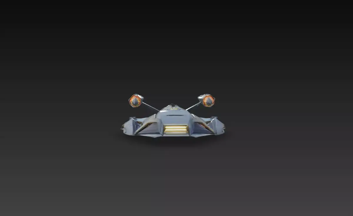 Sci-Fi Energy Scout Drone Command Ship 3D Print STL 3D print model