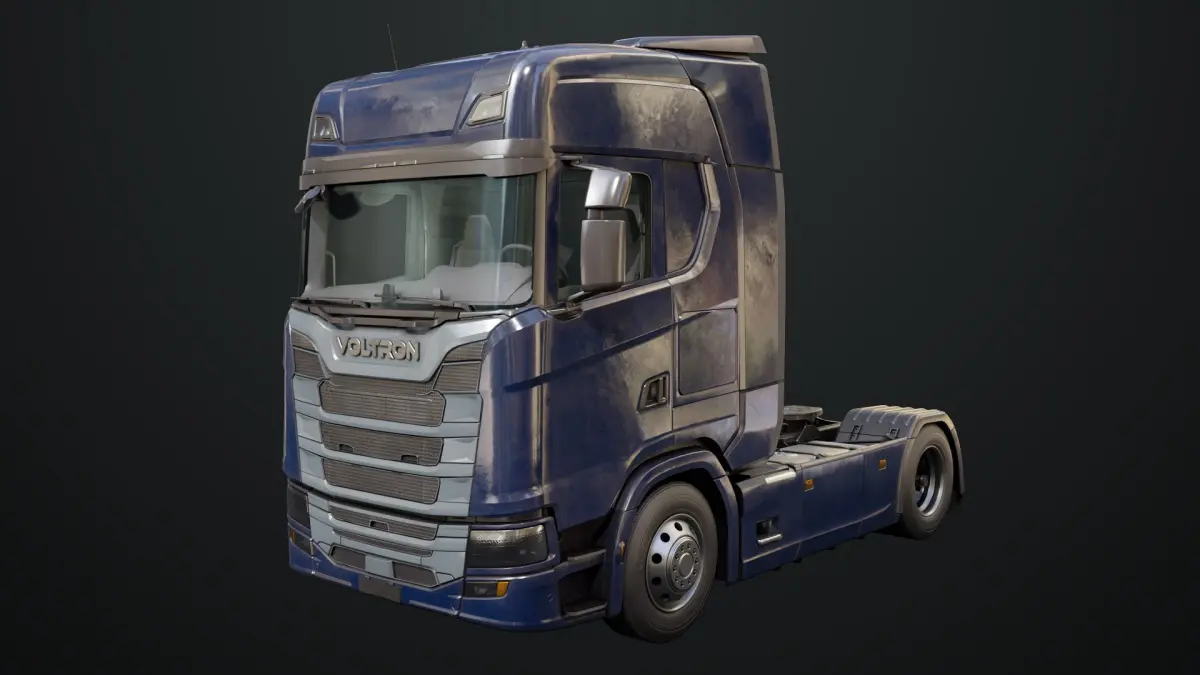 Heavy Truck Chassis 06 Interior All PBR Unity UE Textures 3D model