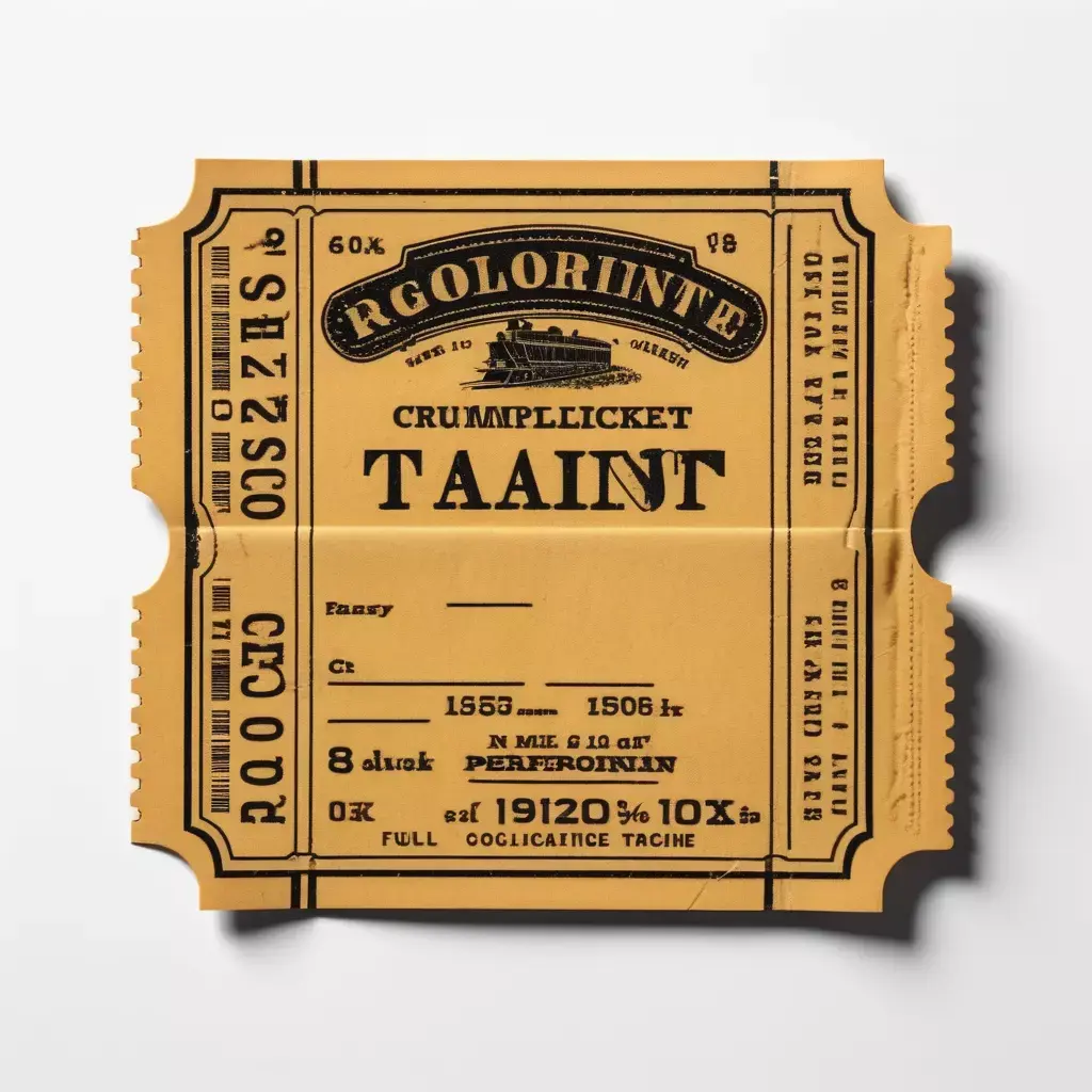 Vintage Train Ticket Game Prop 3D model