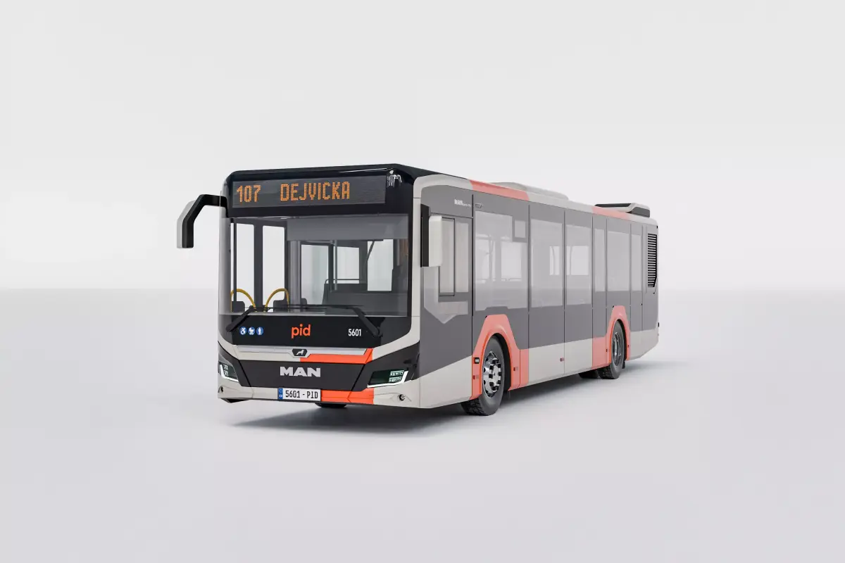 MAN Lions City bus Prague PID - Autobusy Praha 3D model