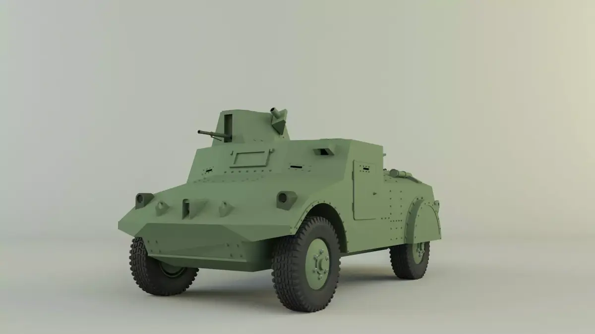 Morris 2 military Vehicle 3D model