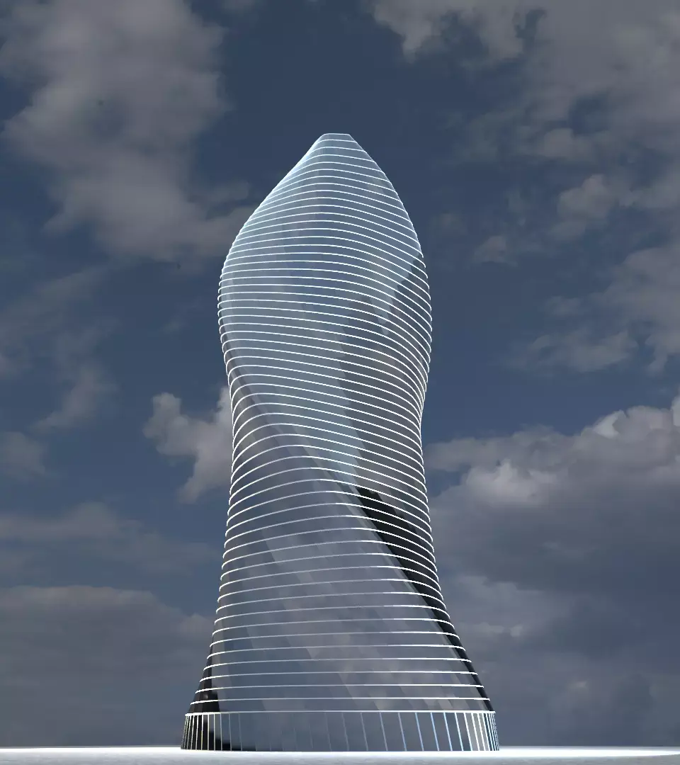 Skyscraper twisted 3D model buy