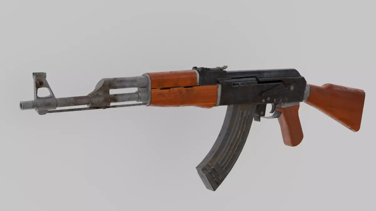 Ak-47 Used Dirty 3D model