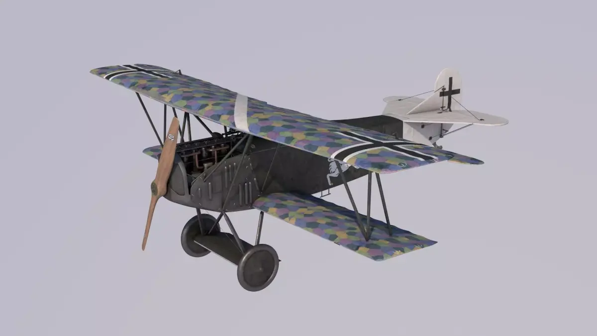 Fokker DVII Degelow 3D model