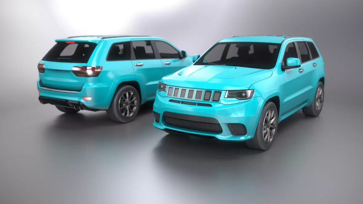 Modern American Luxury SUV - Grand Offroad - 4 LODs - Unity UE Low-poly 3D model
