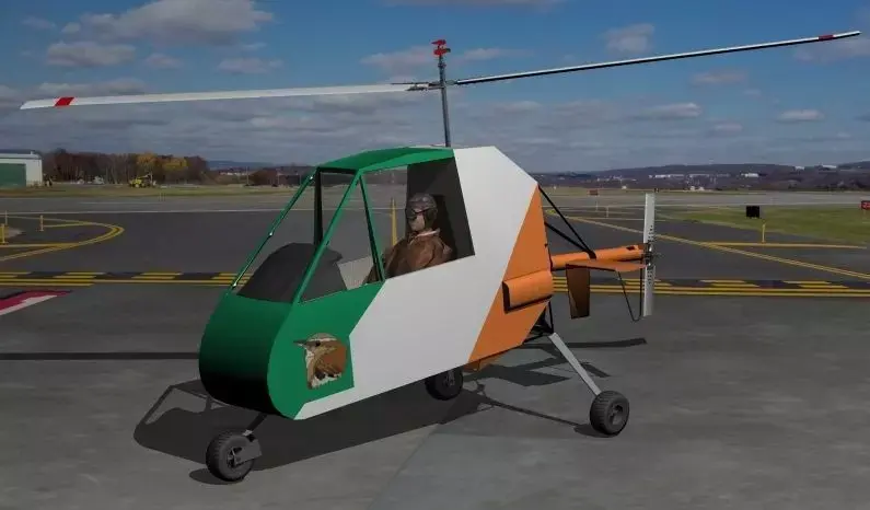 Wren ultralight helicopter 3D model