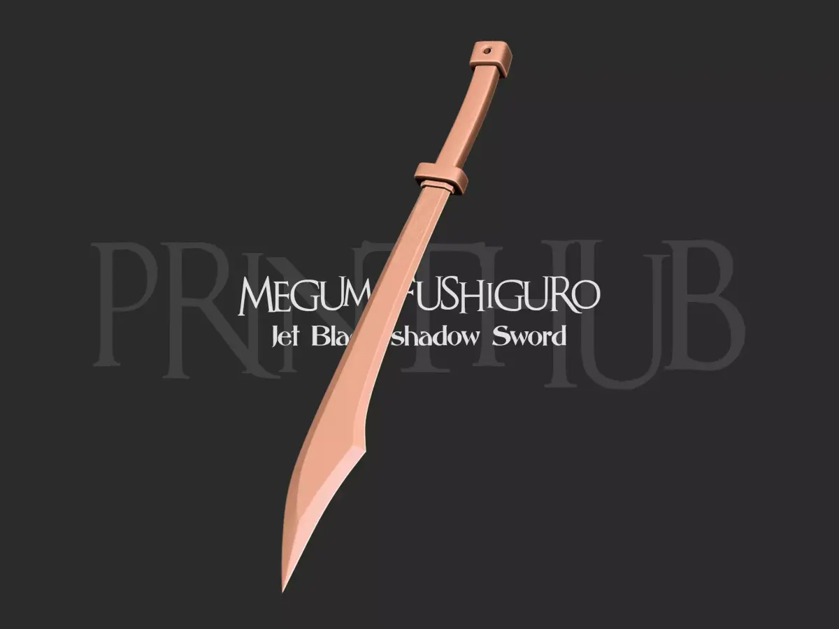Jujutsu Kaisen - Jet Black Shadow Sword Megumi Fushiguro 3D print model