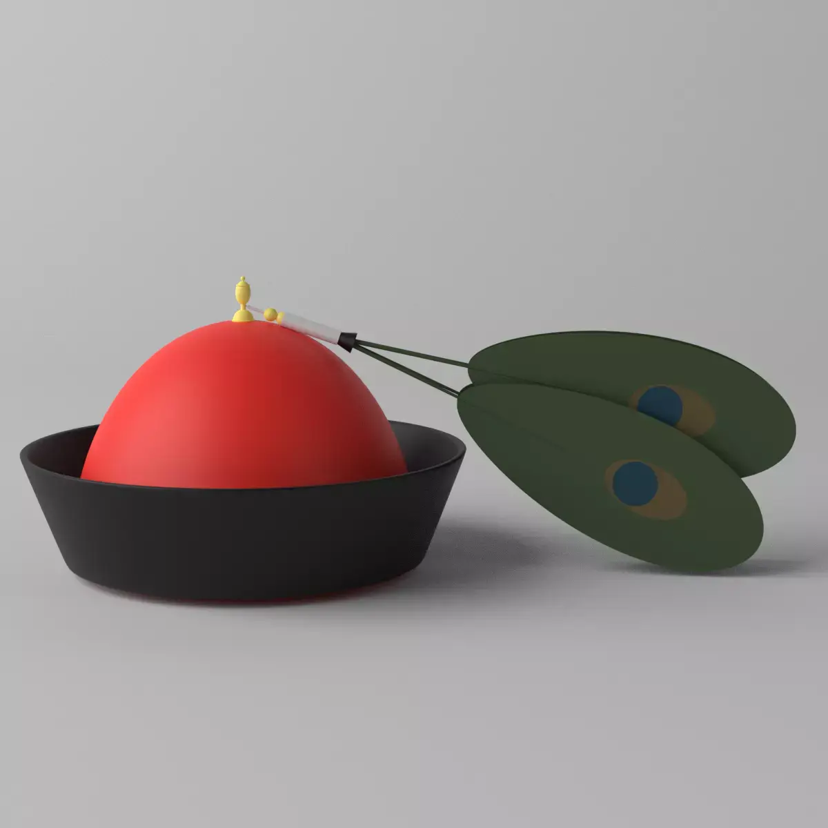 Chinese Qing Dynasty Official Hat 3D model