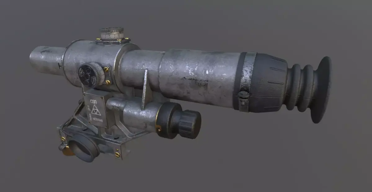 1OP50 SSP Russian Machine gun Scope Low-poly 3D model