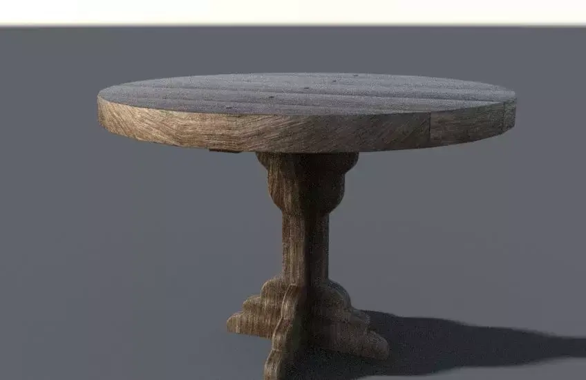 round table Low-poly 3D model