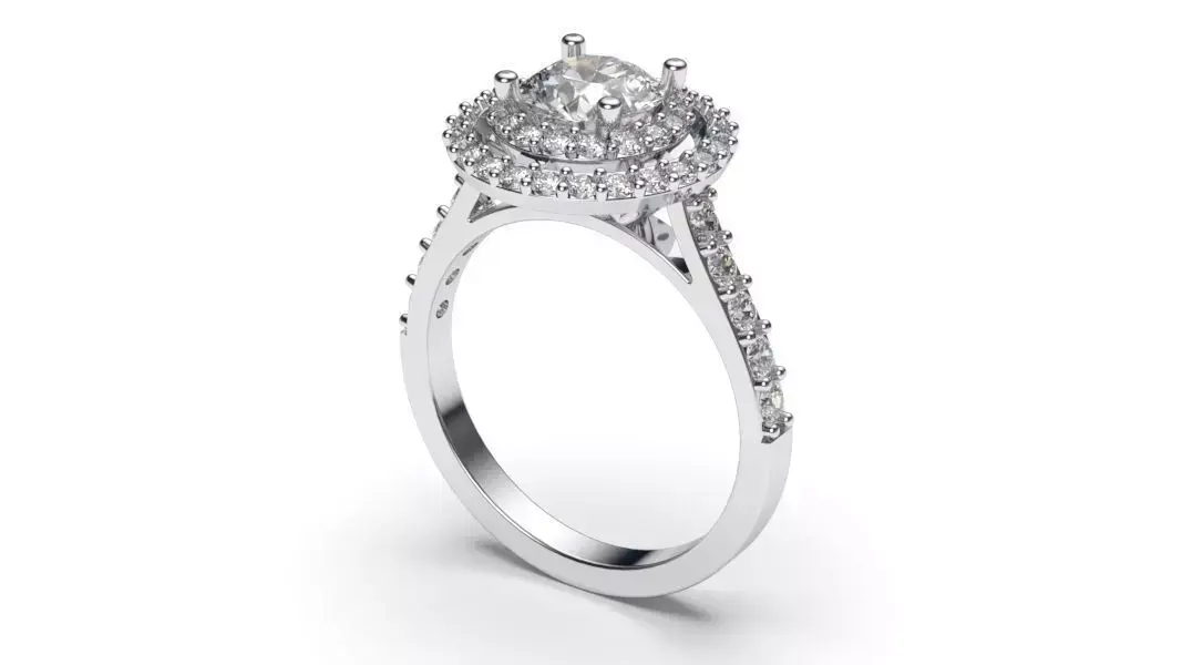 solitaire with ring sizes  8 part S75 3D print model