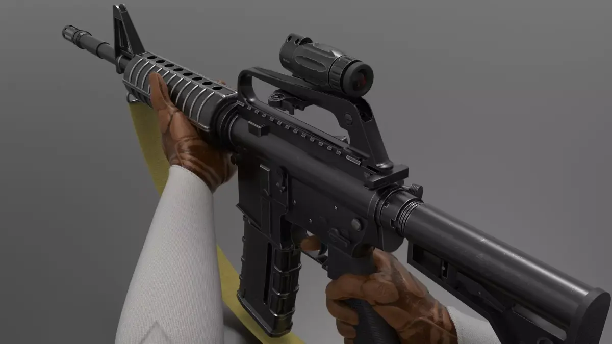 m16A2 Fps - Tps Low-poly 3D model
