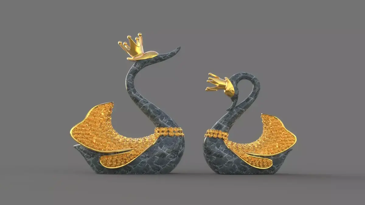 swan sculpture 3D model get