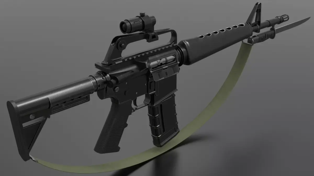 m16A1 Fps - Tps Low-poly 3D model