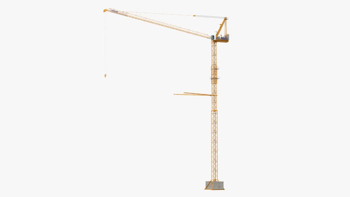 Potain MR 295 Luffing Jib Crane 3D model