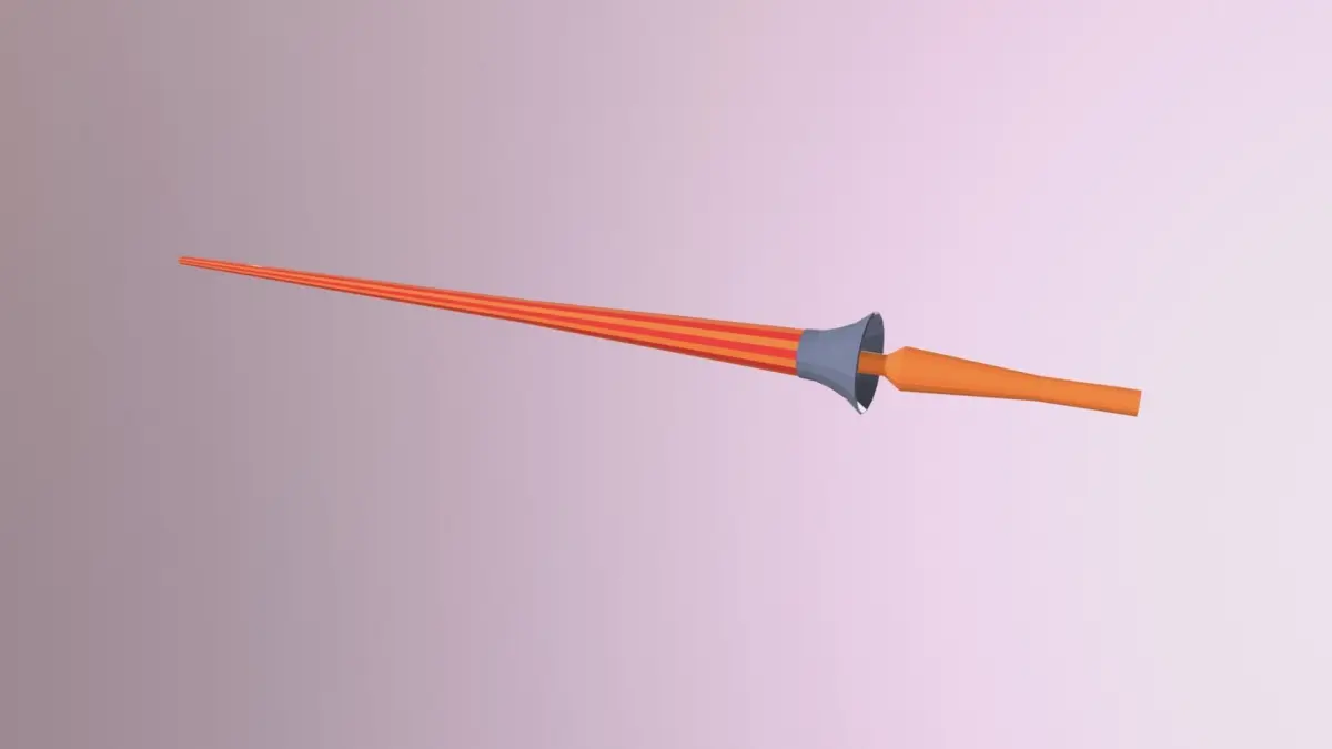 Low Poly Knight Jousting Lance Low-poly 3D model