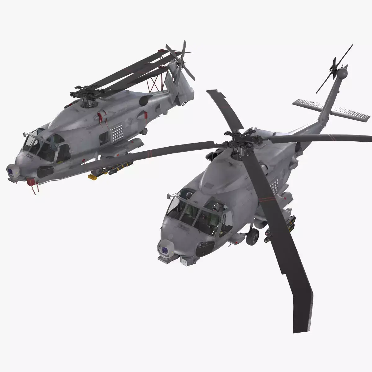 Sikorsky MH-60R Sea Hawk Complex Animation Low-poly 3D model