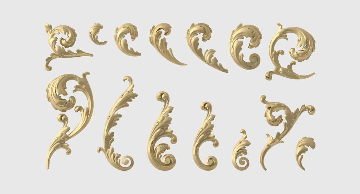 Acanthus Leaf Set 3D model