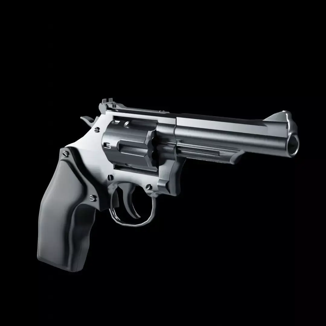 3D Revolver Model 3D model